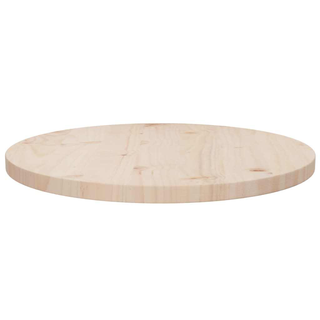 vidaXL Dessus de table Ø50x2,5 cm Bois de pin massif