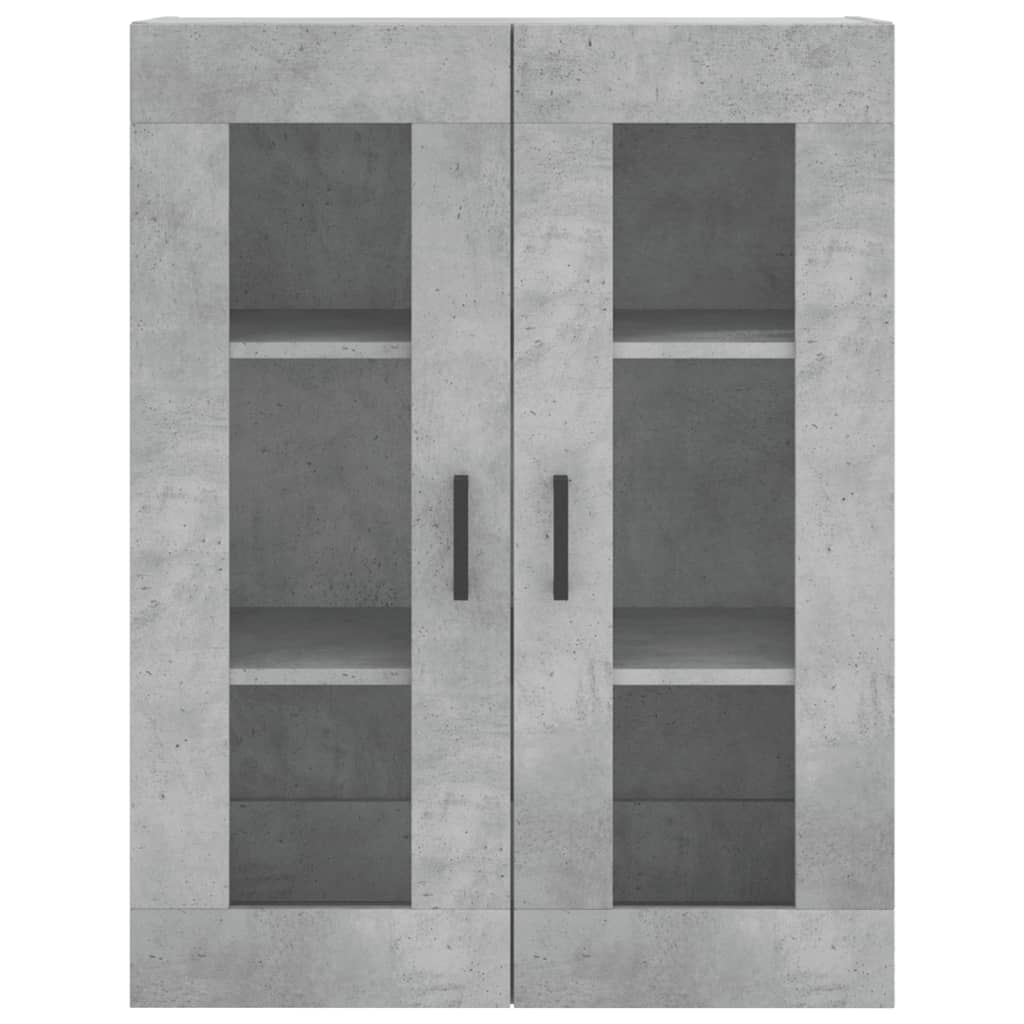 vidaXL Armoires murales 2 pcs gris béton bois d'ingénierie