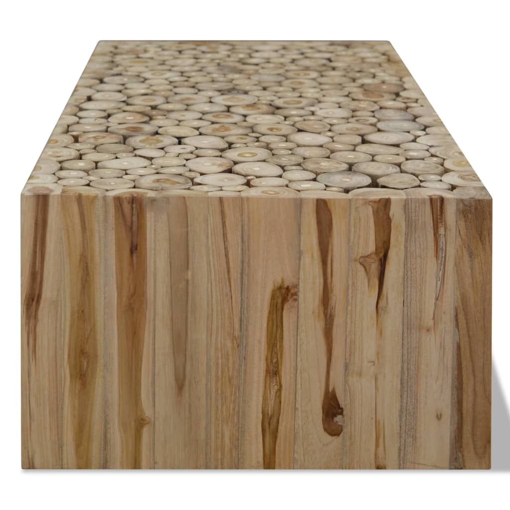 vidaXL Table basse Teck véritable 90x50x30 cm