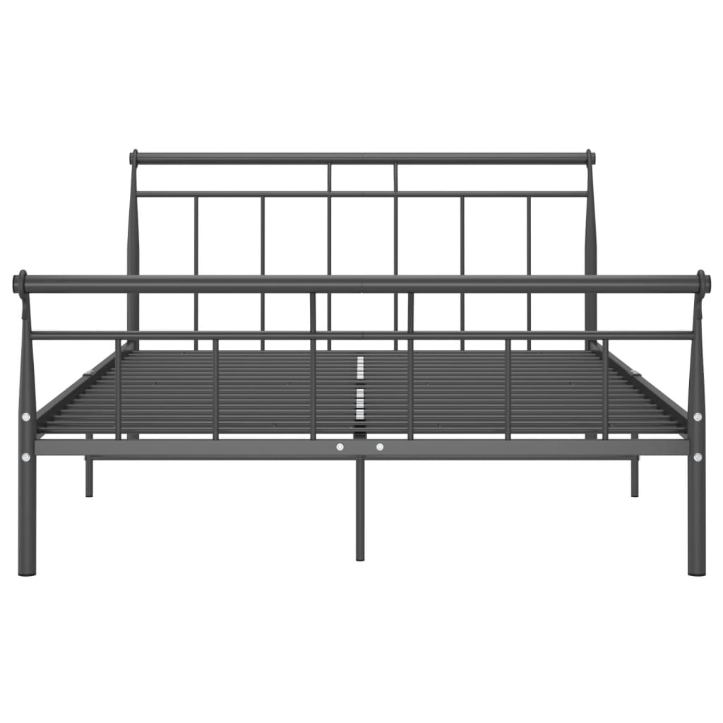 vidaXL Cadre de lit sans matelas noir métal 140x200 cm