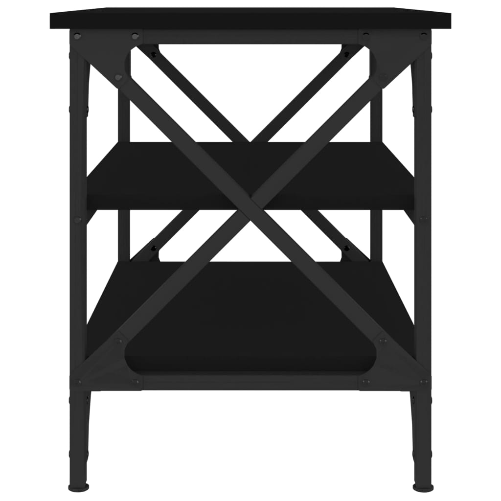 vidaXL Table d'appoint Noir 55x38x45 cm Bois d'ingénierie