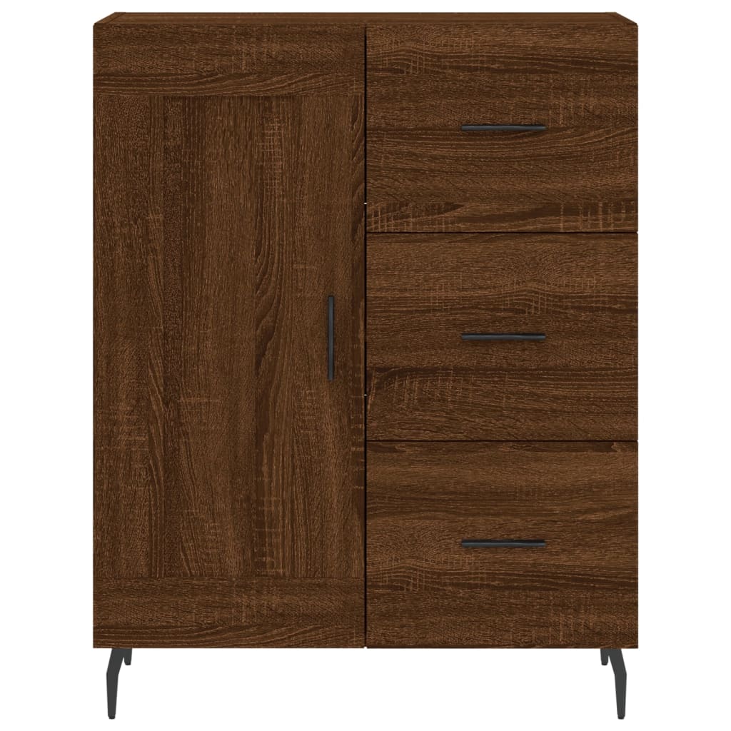 vidaXL Buffet haut Chêne marron 69,5x34x180 cm Bois d'ingénierie