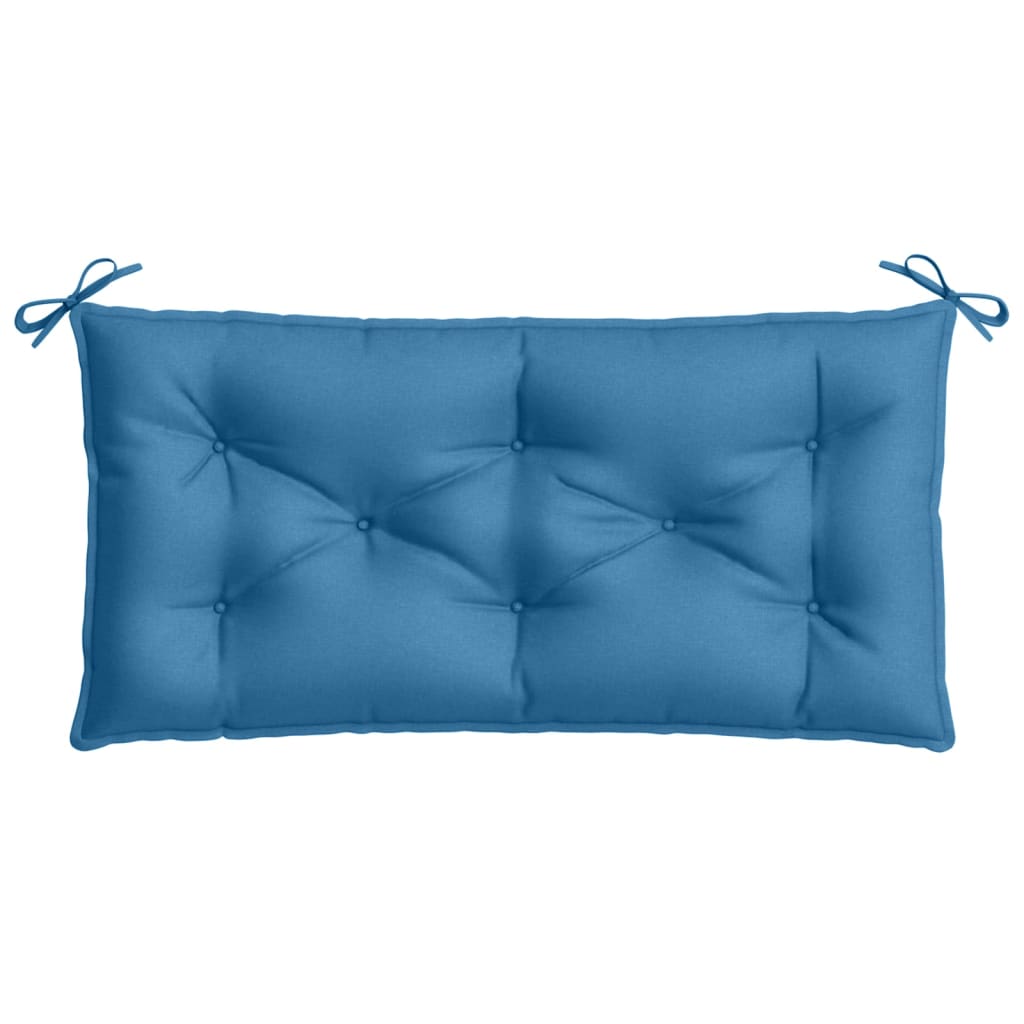 vidaXL Coussins de banc de jardin lot de 2 bleu mélangé tissu