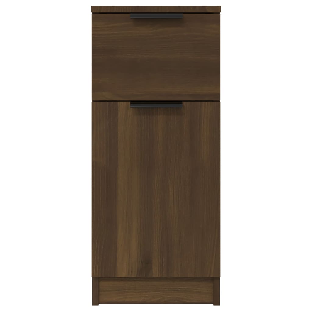 vidaXL Buffets 2 pcs chêne marron 30x30x70 cm Bois d'ingénierie