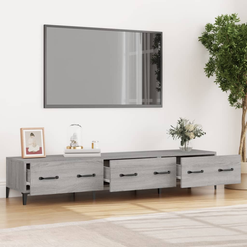 vidaXL Meuble TV Sonoma gris 150x34,5x30 cm Bois d'ingénierie