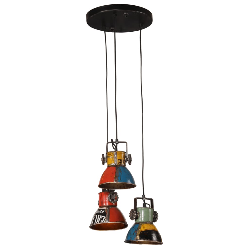 vidaXL Lampe suspendue 25 W multicolore 30x30x100 cm E27