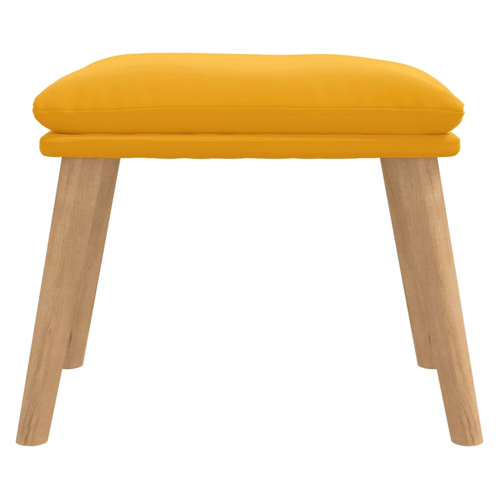 vidaXL Repose-pied Jaune moutarde 45x29,5x35 cm Velours