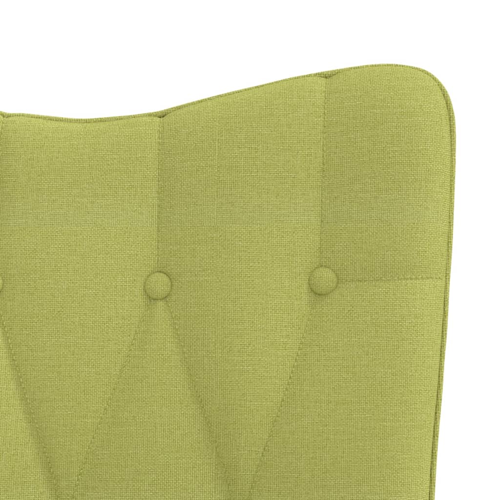 vidaXL Chaise à bascule Vert Tissu