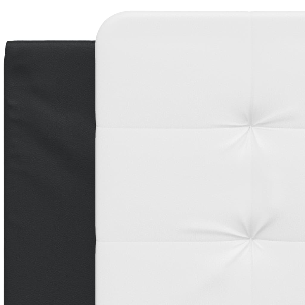 vidaXL Coussin de tête de lit noir et blanc 100 cm similicuir