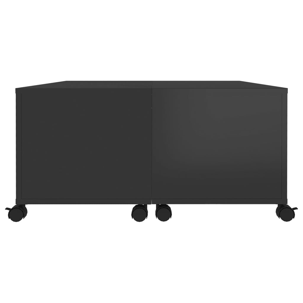 vidaXL Table basse noir brillant 75x75x38 cm bois d'ingénierie