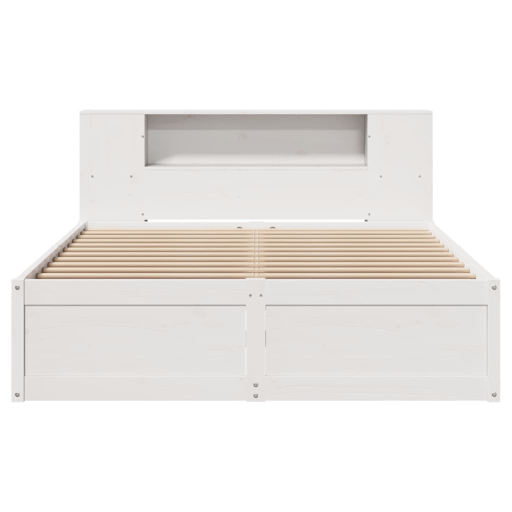 vidaXL Cadre de lit sans matelas blanc 150x200 cm bois de pin massif