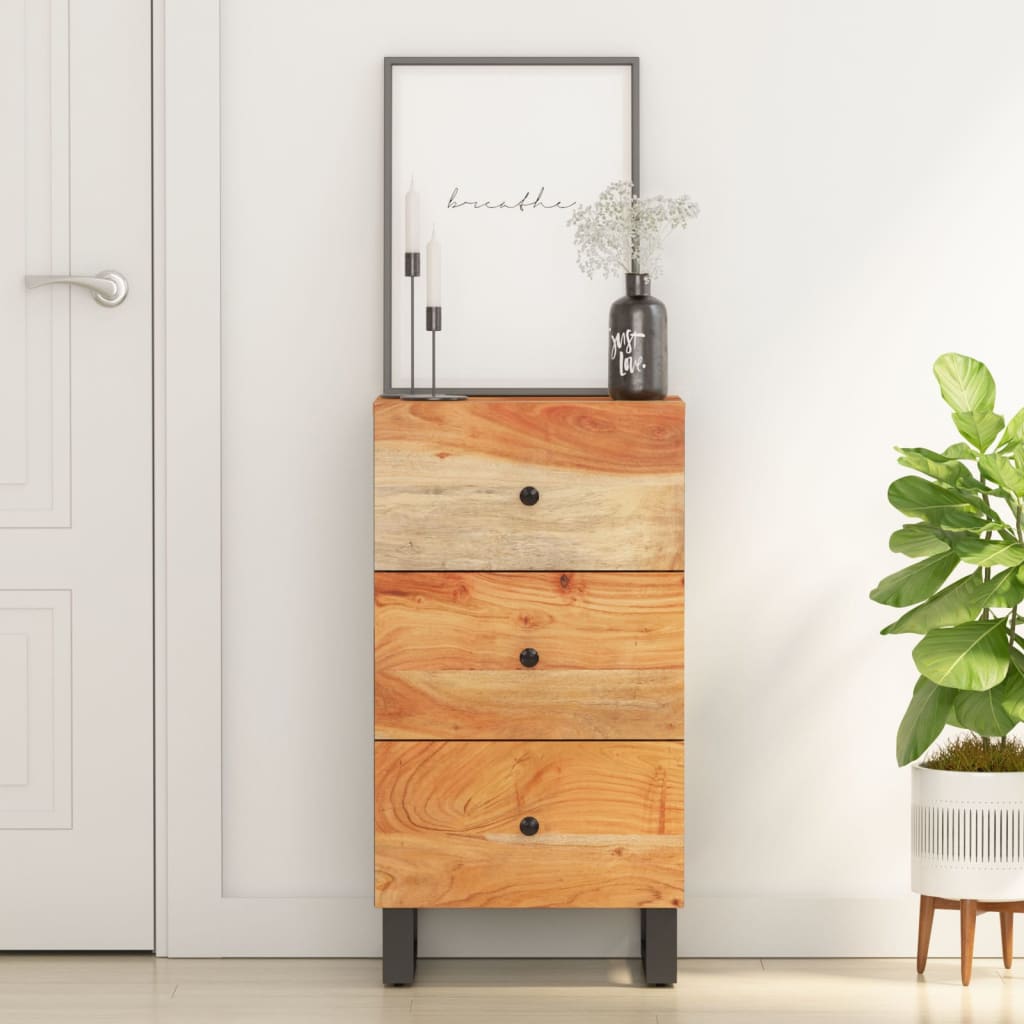 vidaXL Buffet avec 3 tiroirs 40x33,5x75 cm bois massif d'acacia