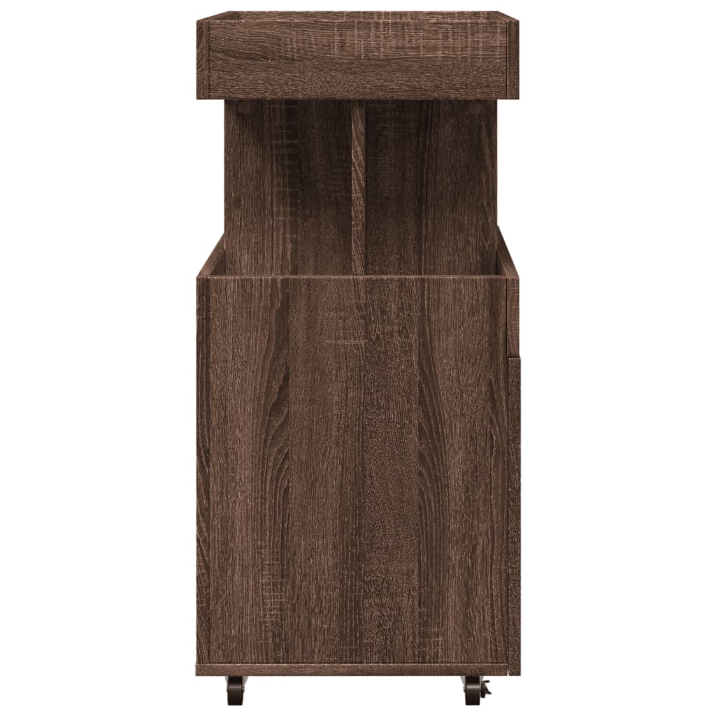 vidaXL Chariot de bar chêne marron 50x41x89 cm bois d'ingénierie