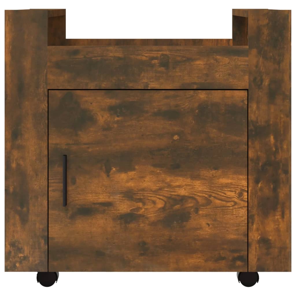 vidaXL Chariot de bureau Chêne fumé 60x45x60 cm Bois d'ingénierie