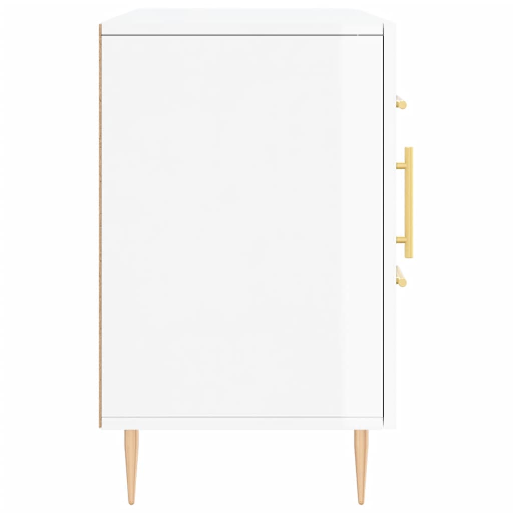 vidaXL Buffet blanc brillant 100x36x60 cm bois d'ingénierie