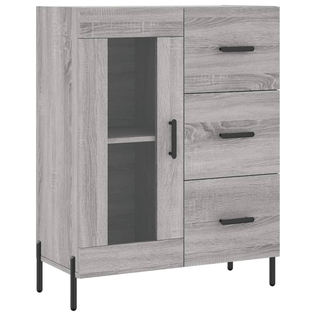 vidaXL Buffet haut Sonoma gris 69,5x34x180 cm Bois d'ingénierie