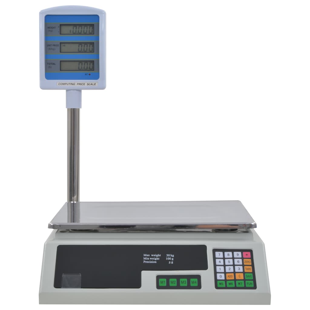 vidaXL Balance électronique avec LCD pour colis 30 kg