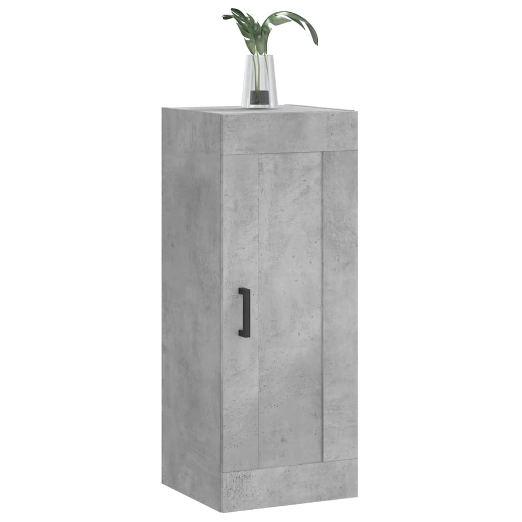 vidaXL Armoire murale gris béton 34,5x34x90 cm bois d'ingénierie