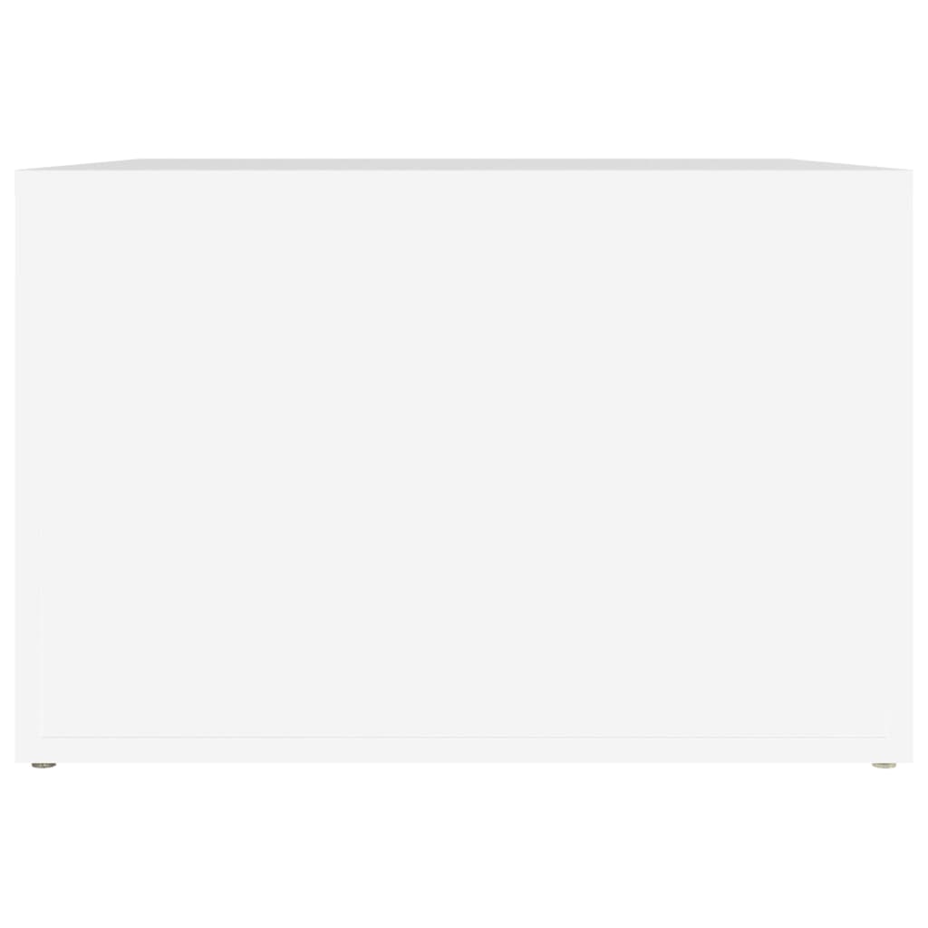 vidaXL Table de chevet Blanc 57x55x36 cm Bois d’ingénierie