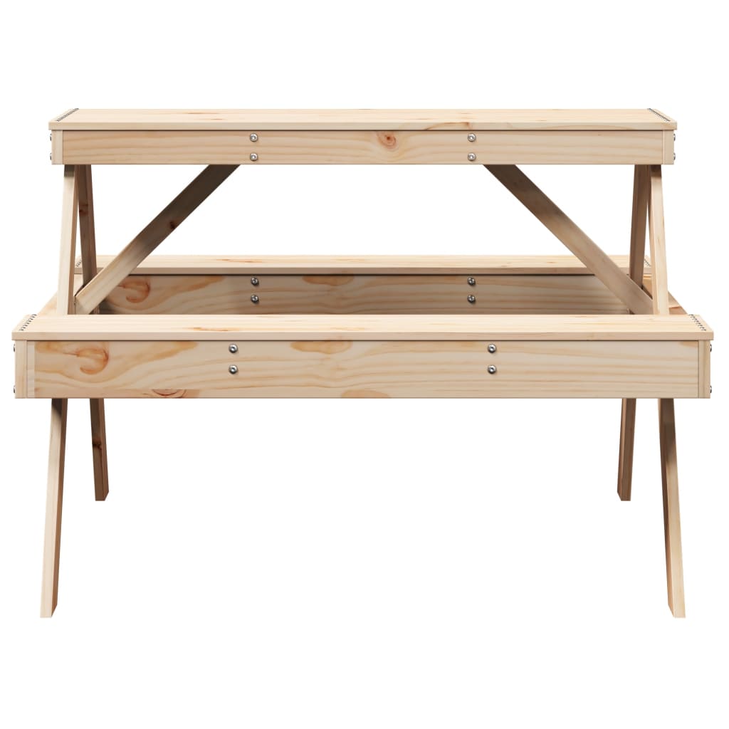 vidaXL Table de pique-nique 105x134x75 cm bois massif de pin