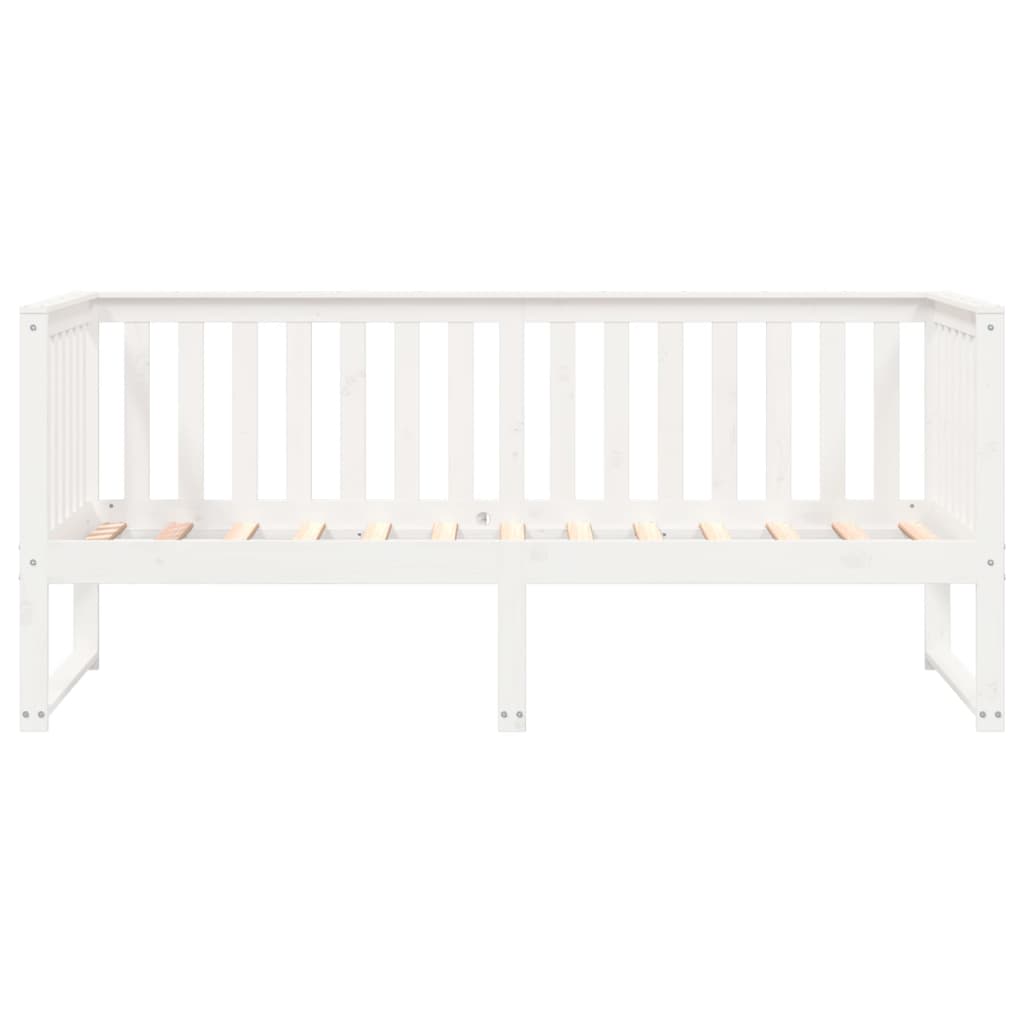 vidaXL Lit de jour sans matelas blanc 90x200 cm bois de pin massif