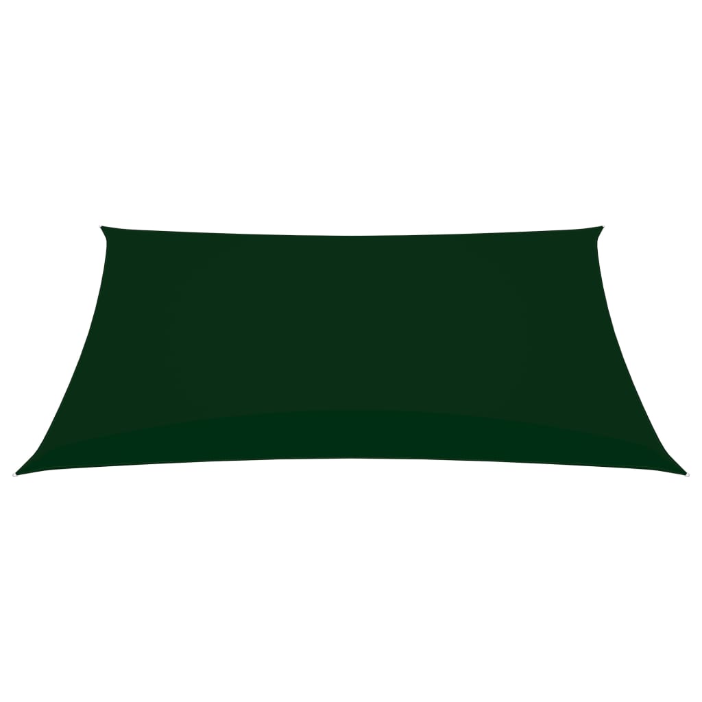 vidaXL Voile de parasol tissu oxford rectangulaire 2x4,5 m vert foncé