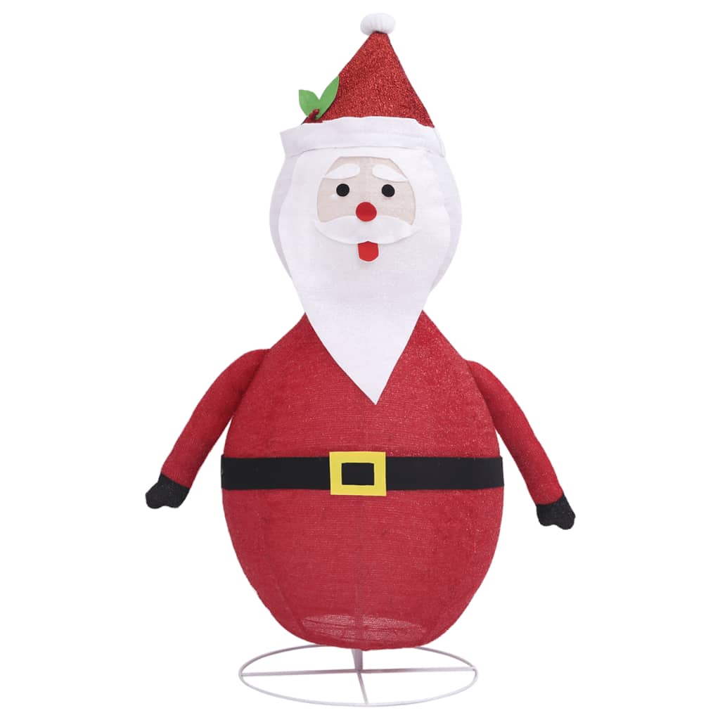 vidaXL Décoration de Noël Figurine Père Noël LED Tissu de luxe 120 cm