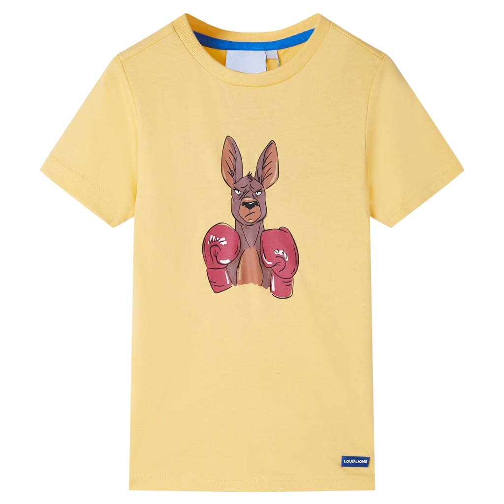 T-shirt pour enfants avec manches courtes jaune 92