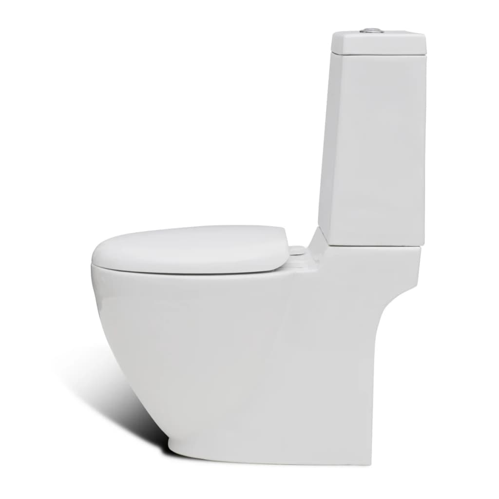 vidaXL Ensemble de toilette et bidet sur pied Blanc Céramique
