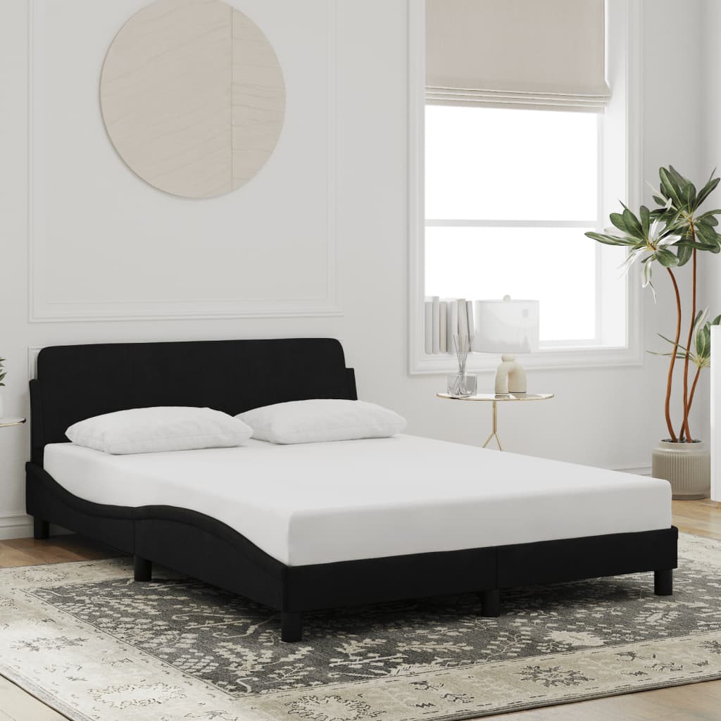 vidaXL Cadre de lit sans matelas noir 120x200 cm velours