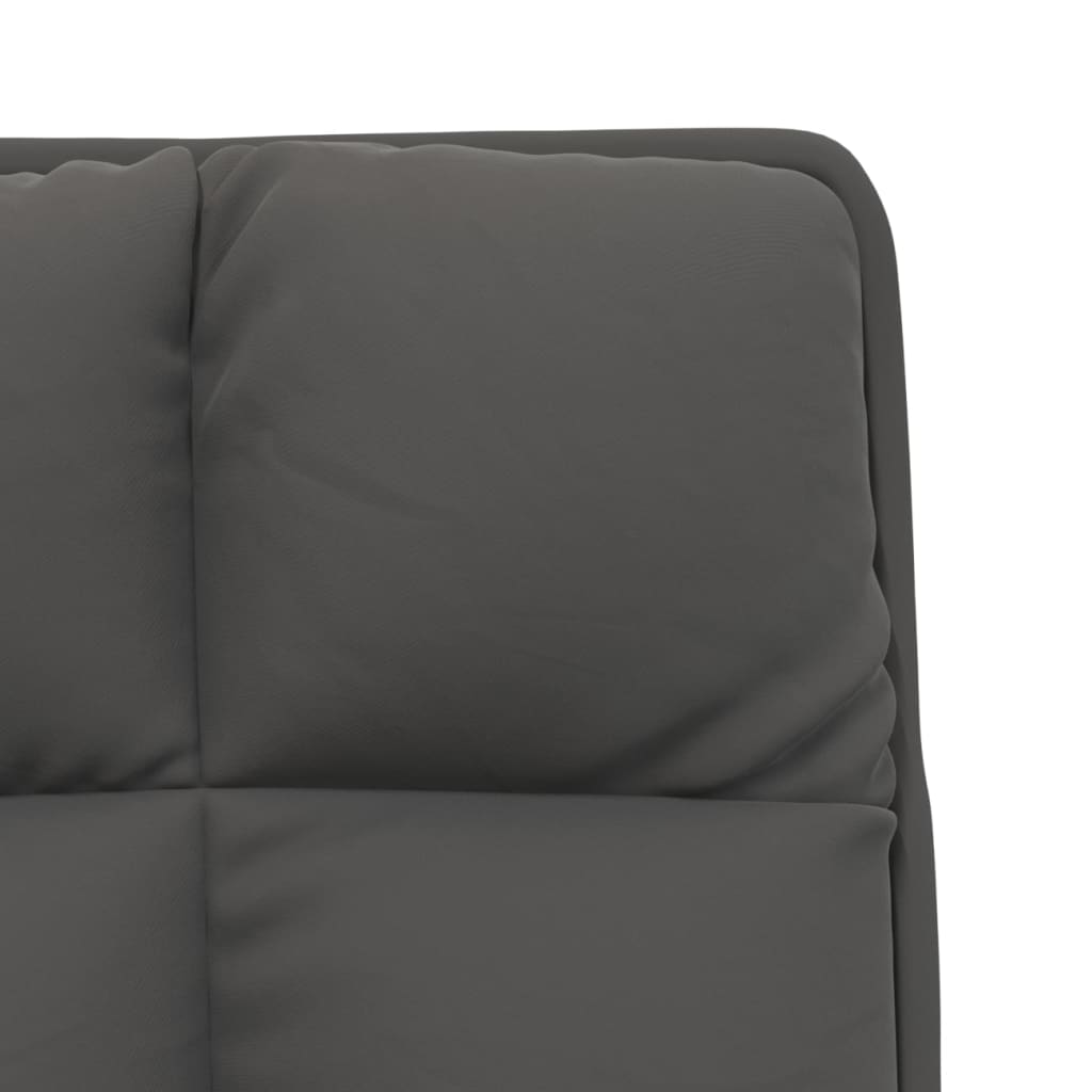 vidaXL Chaise de détente avec cadre en métal Gris foncé Velours