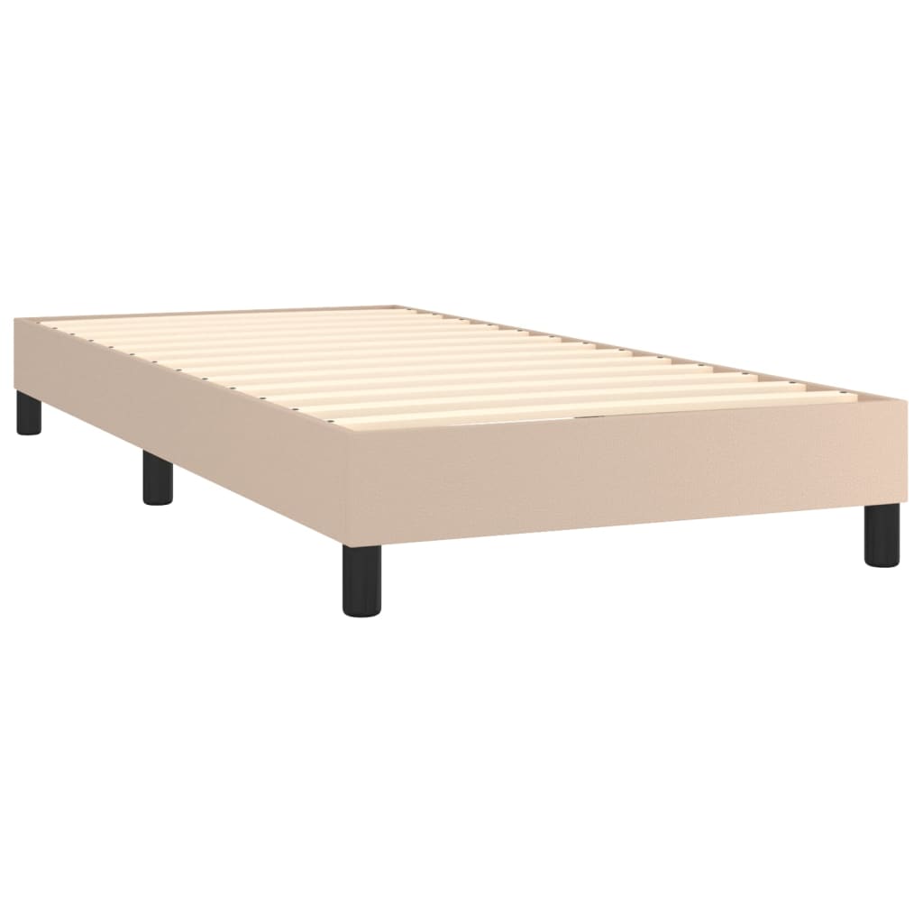 vidaXL Sommier à lattes de lit matelas et LED Cappuccino 80x200cm