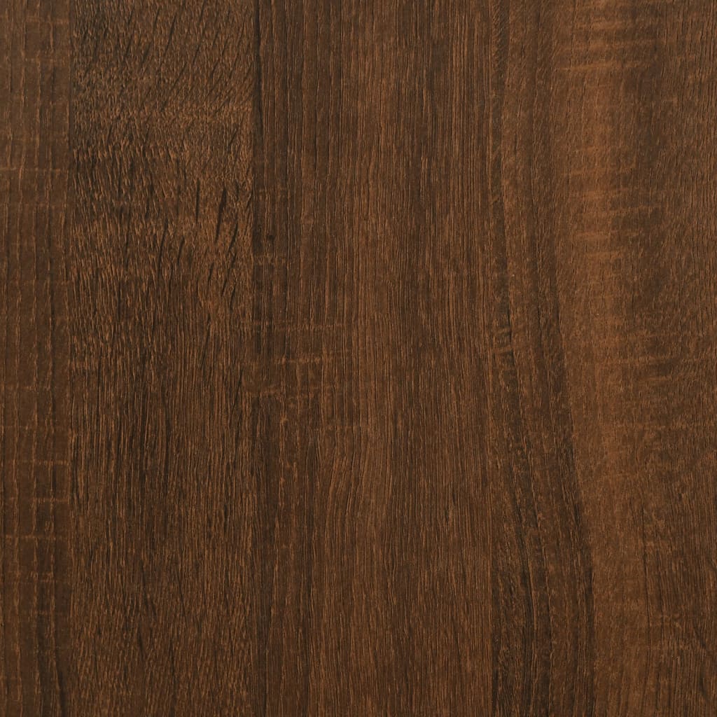 vidaXL Table de chevet avec pieds en bois Chêne marron 40x35x50 cm