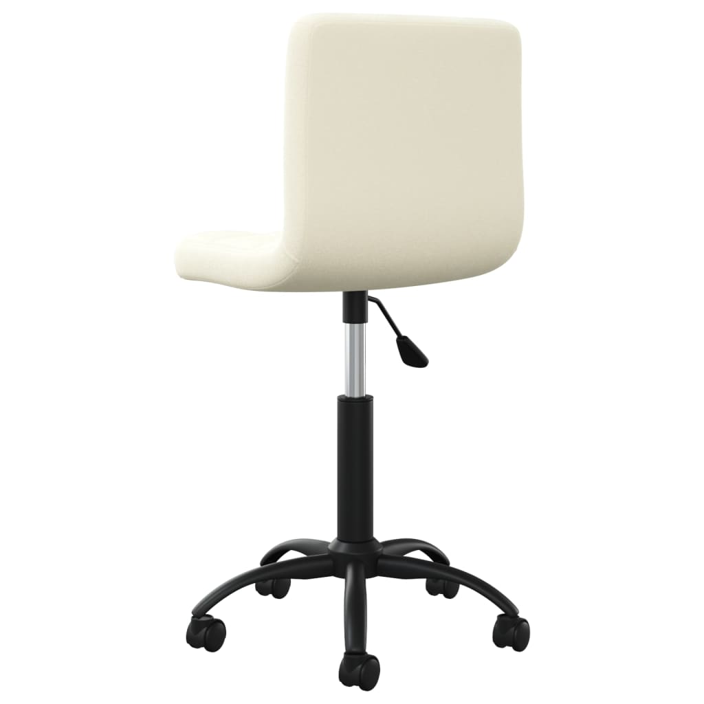 vidaXL Chaise pivotante de salle à manger Crème Velours