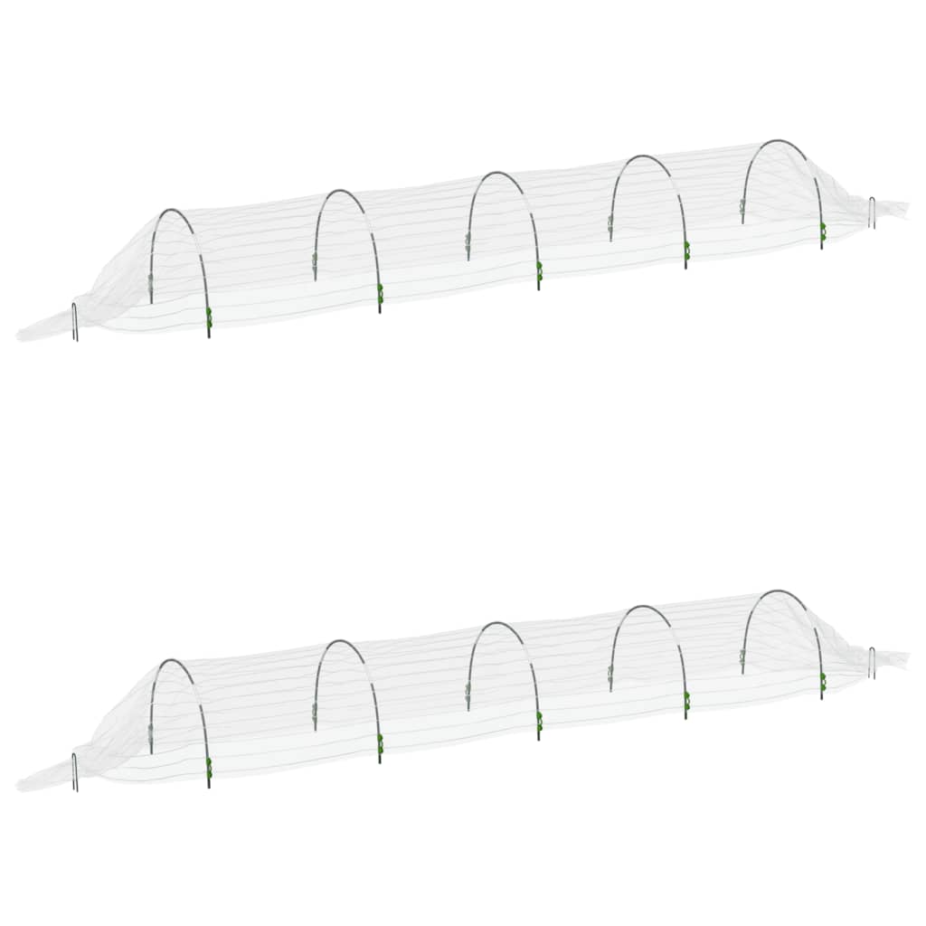 vidaXL Tunnels en filet 2 pcs 1,5x5 m fibre de verre et PP