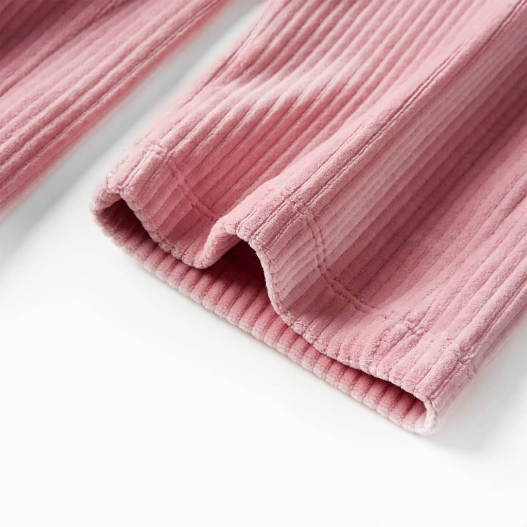 Pantalons pour enfants velours côtelé rose clair 140