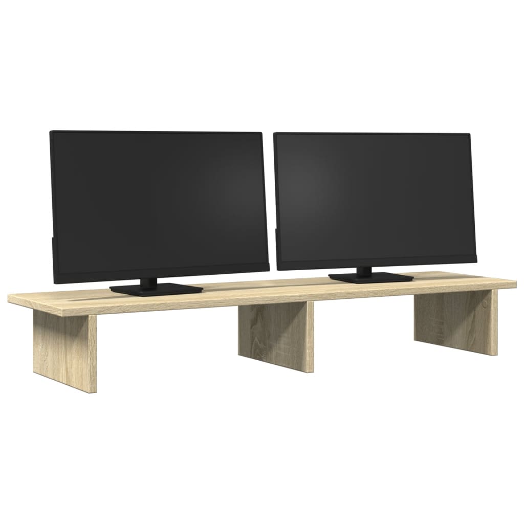 vidaXL Support de moniteur chêne sonoma 100x27x15 cm bois d'ingénierie