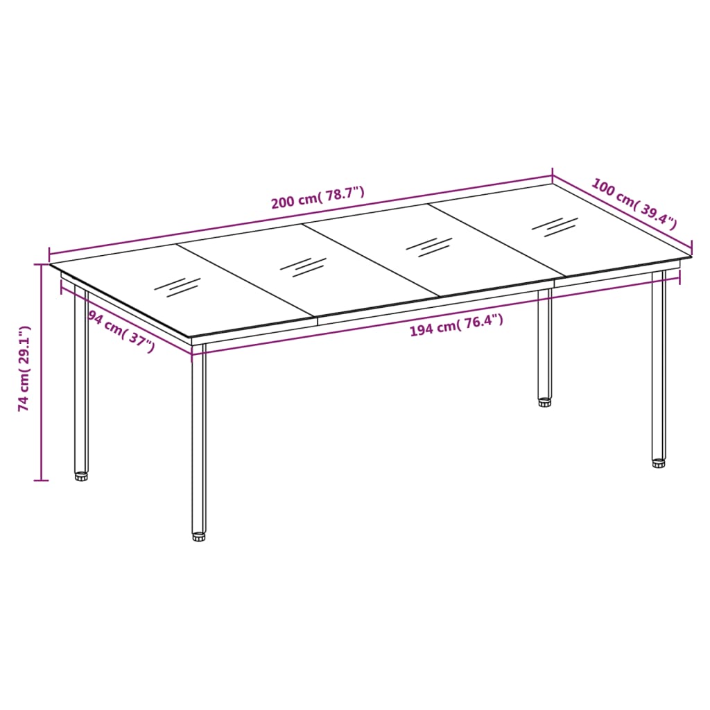 vidaXL Ensemble de salle à manger de jardin 9 pcs Gris clair