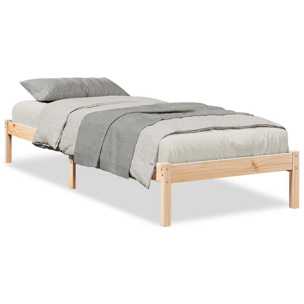 vidaXL Cadre de lit extra long sans matelas 80x210 cm bois massif pin