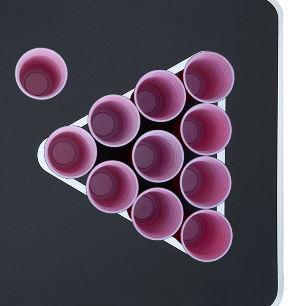 vidaXL Table de bière-pong pliable avec tasses et balles 240 cm