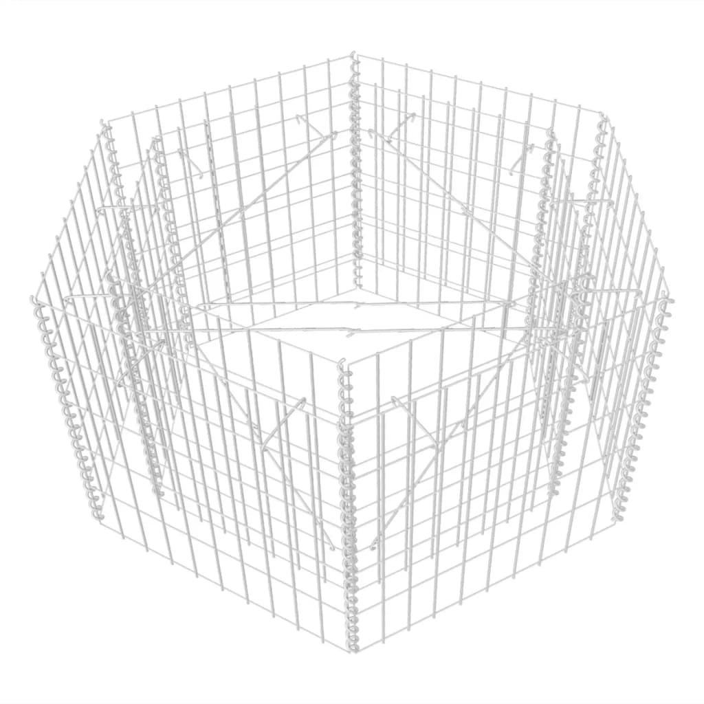 vidaXL Lit surélevé à gabion hexagonale 100 x 90 x 50 cm