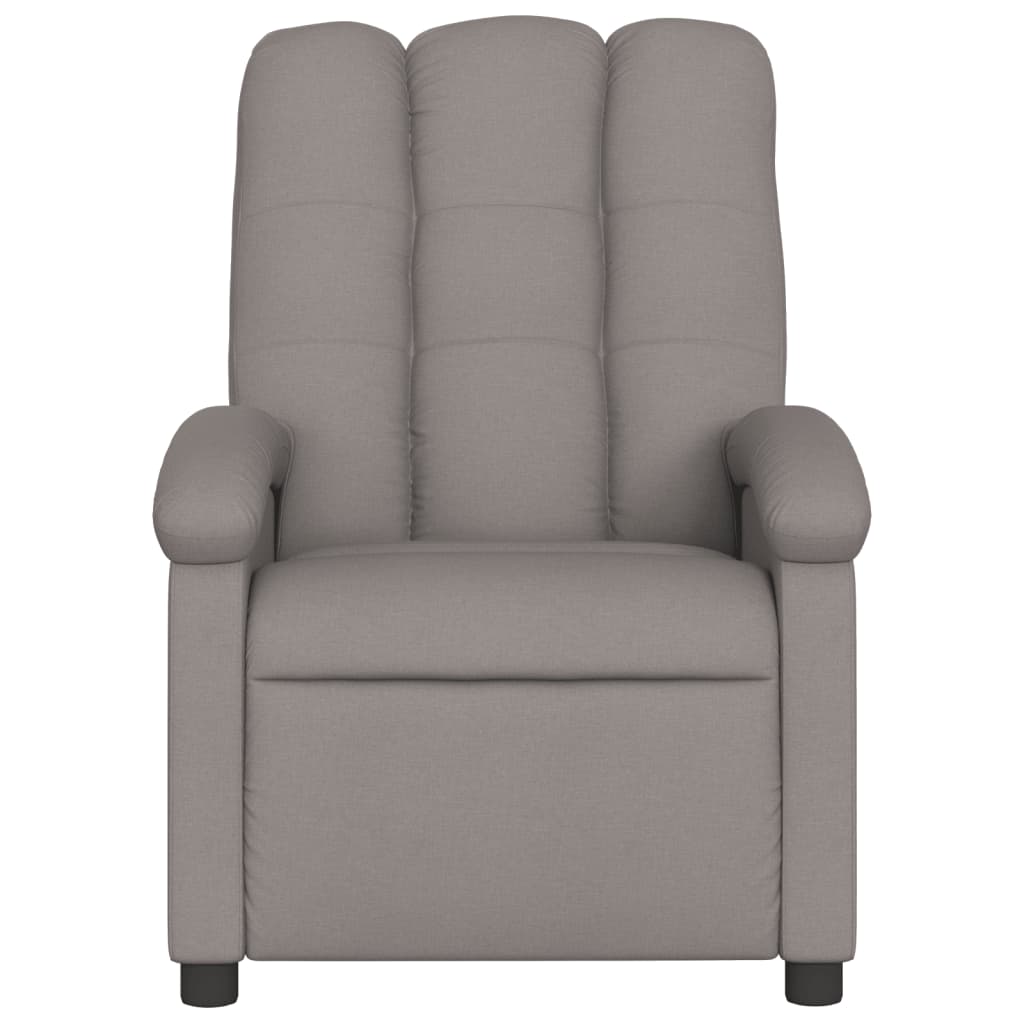 vidaXL Fauteuil inclinable Taupe Tissu