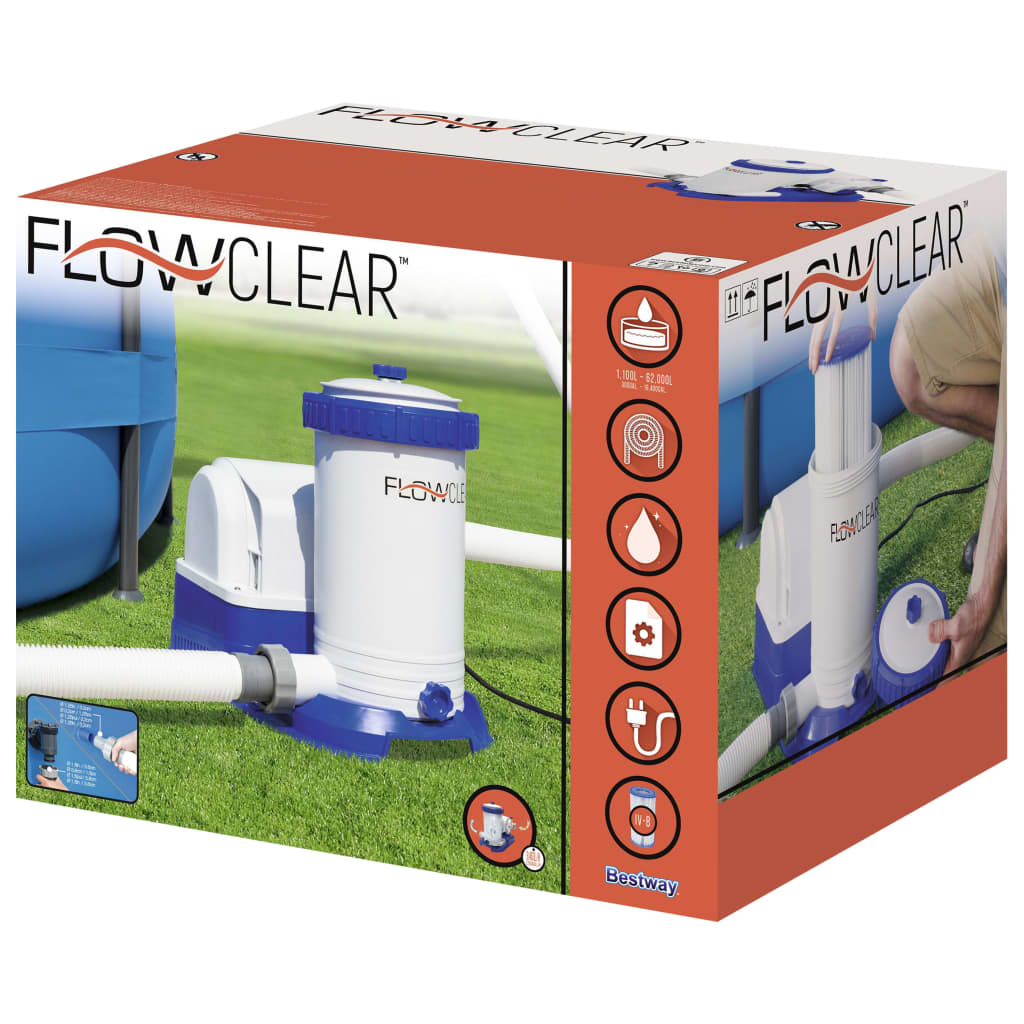 Bestway Pompe de filtration de piscine Flowclear 9463 L/h