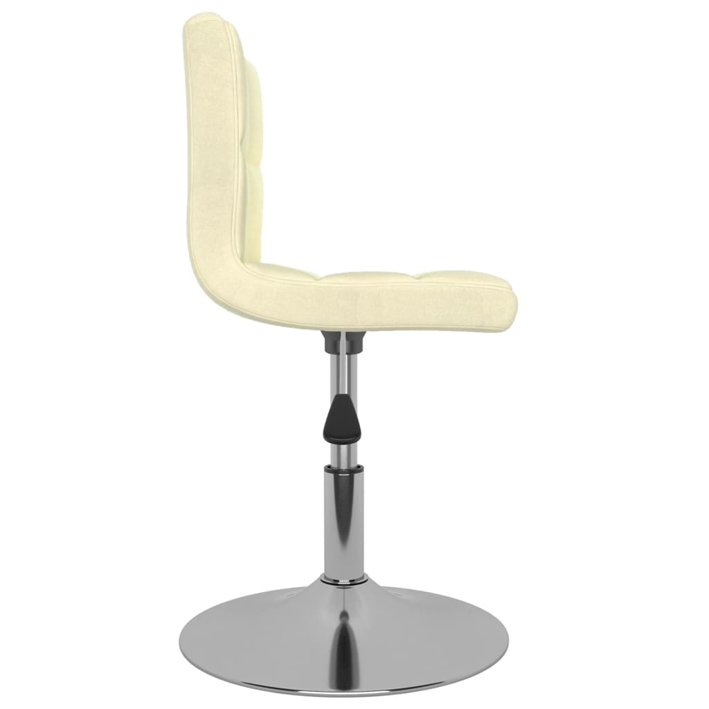 vidaXL Chaises pivotantes à manger lot de 2 Crème Tissu