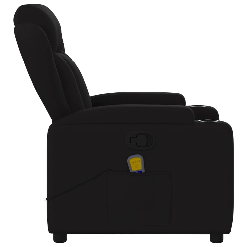 vidaXL Fauteuil de massage inclinable Noir Tissu