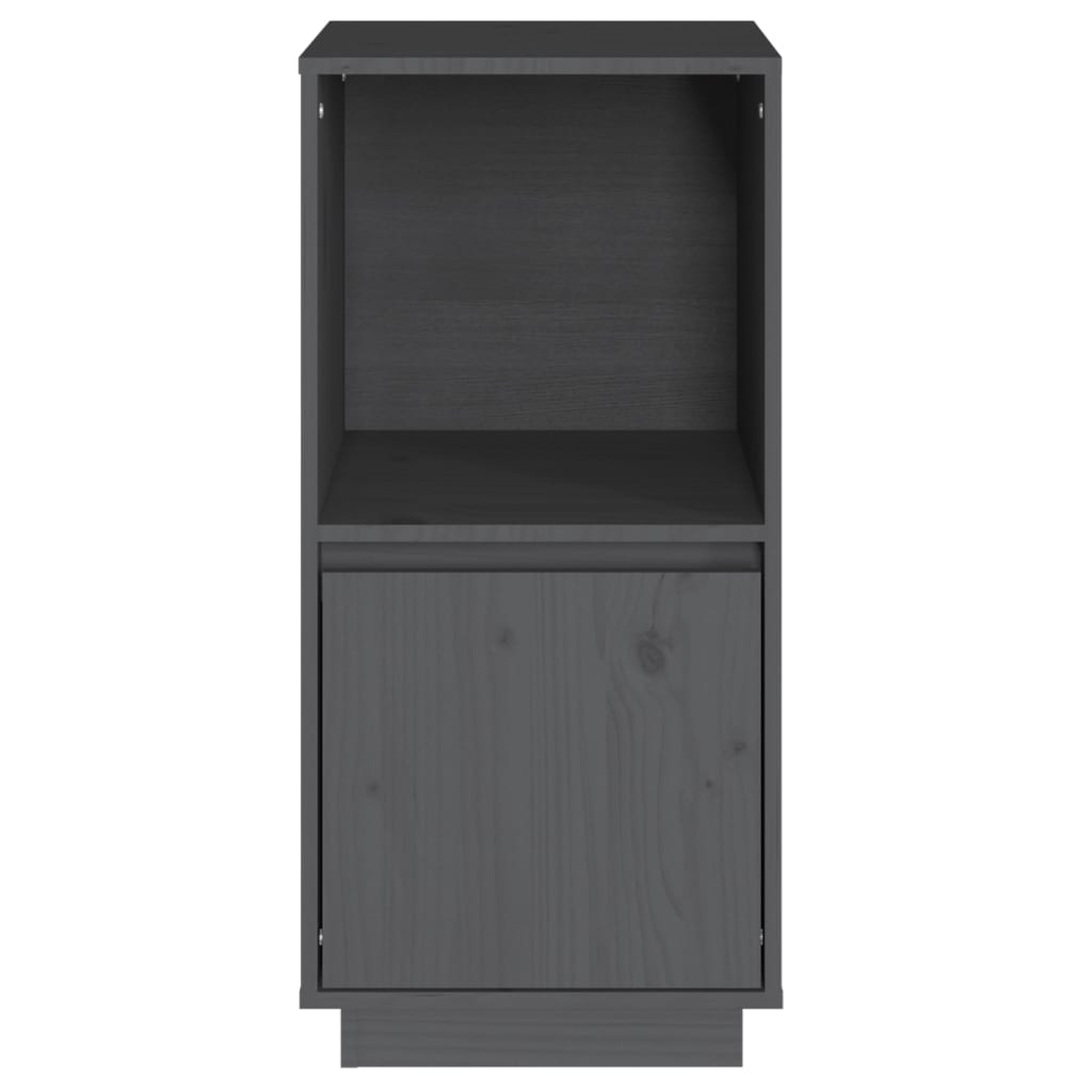 vidaXL Buffet Gris 38x35x80 cm Bois massif de pin