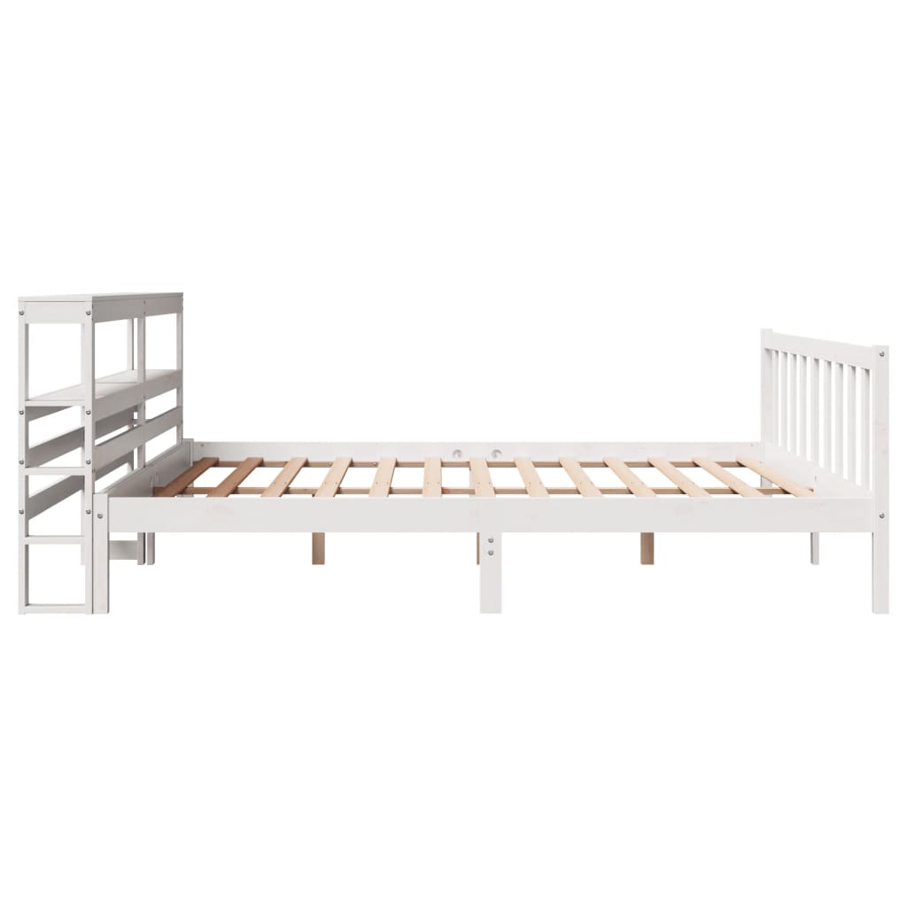 vidaXL Cadre de lit sans matelas blanc 180x200 cm bois massif de pin