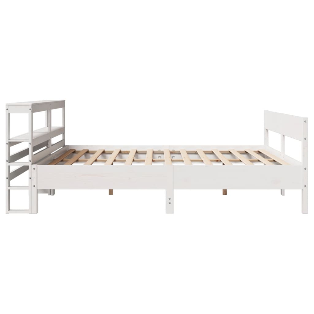 vidaXL Cadre de lit sans matelas blanc 180x200 cm bois massif de pin