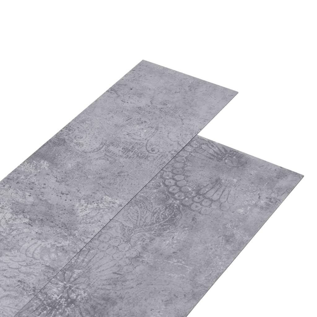 vidaXL Planches de plancher PVC 5,02 m² 2 mm Autoadhésif Gris ciment