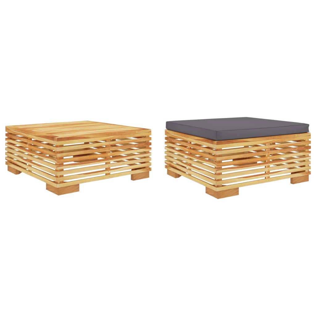 vidaXL Salon de jardin 2 pcs Bois de teck massif